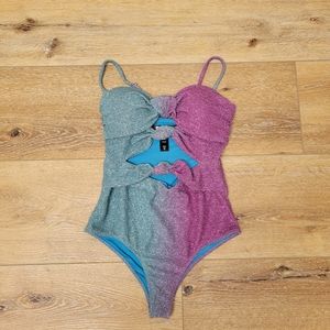 Beach Riot Karla Blue Purple Ombre One Piece Swimsuit - S/Small - New No Tags